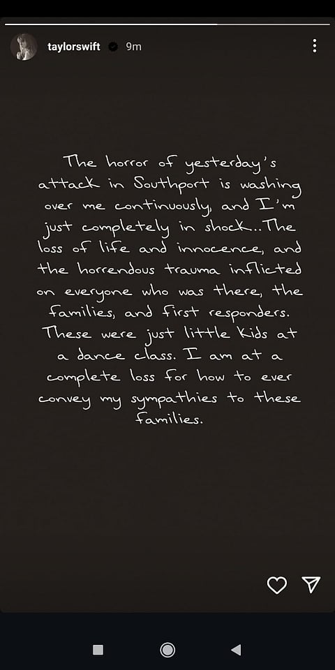 Taylor Swift Reacts To Southport Stabbing